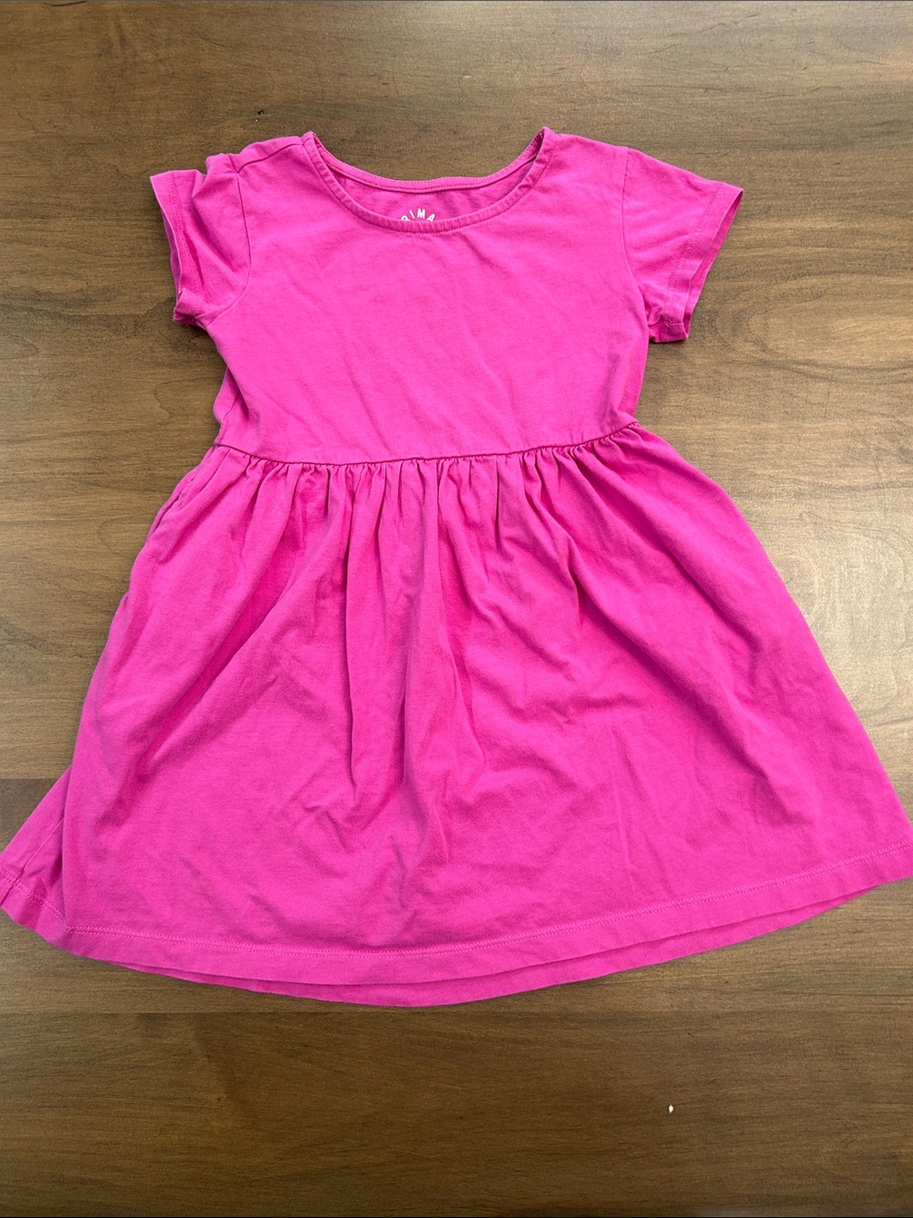Primary Girls Hot Pink Sleeve Cotton Dress